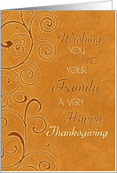 Happy Thanksgiving for Customer Card - Fall Swirls card