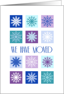 Happy Holidays We’ve Moved Christmas Card - Elegant Snowflakes card