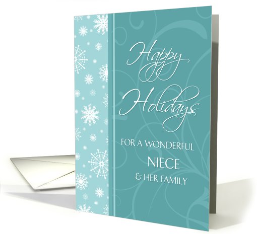 Happy Holidays Christmas for Niece & Family Card -... (704969)