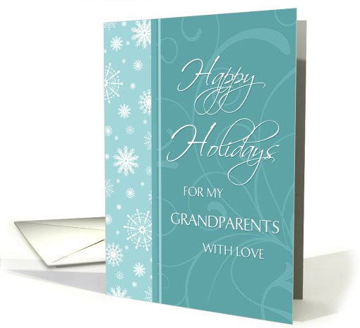 Happy Holidays Christmas for Grandparents Card - Turquoise... (704986)