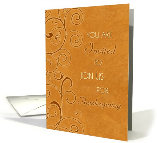 Thanksgiving Invitation Card - Fall Swirls card (705013)