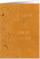 Thanksgiving Invitation Card - Fall Swirls card