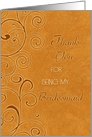 Thank You Bridesmaid Fall Wedding Card - Fall Swirls card