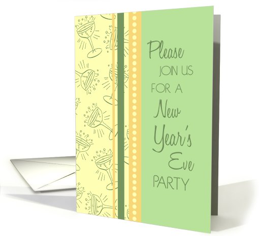New Year's Eve Party Business Invitation Card - Green,... (716877)