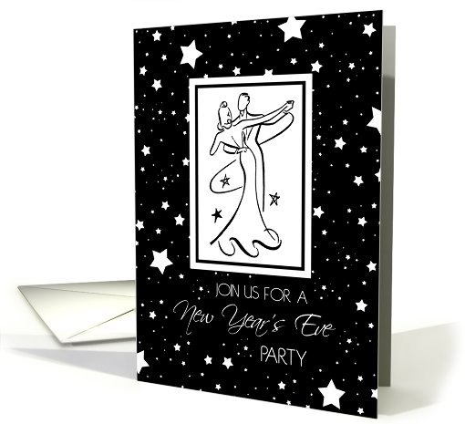 New Year's Eve Party Business Invitation Card - Black &... (716893)