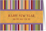 Business from Group Happy New Year Card - Retro Stripes card