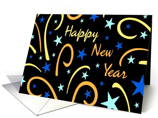 Business Happy New Year for Employee Card - Colorful Stars... (718918)