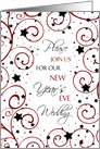 New Year’s Eve Wedding Invitation Card - Stars & Swirls card