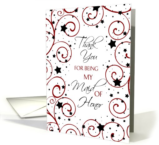 Maid of Honor New Year's Eve Wedding Thank You Card -... (720734)