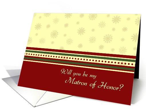 Matron of Honor Winter Wedding Invitation Card - Classic... (721203)
