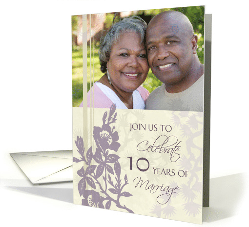 10th Wedding Anniversary Party Invitation Photo Card -... (726958)