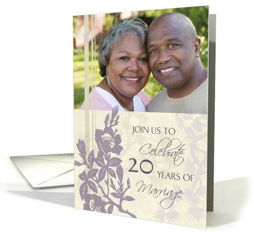 20th Wedding Anniversary Party Invitation Photo Card -... (726959)