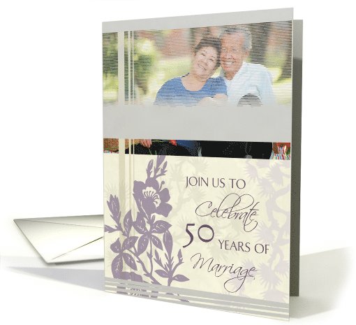 50th Wedding Anniversary Party Invitation Photo Card -... (726960)
