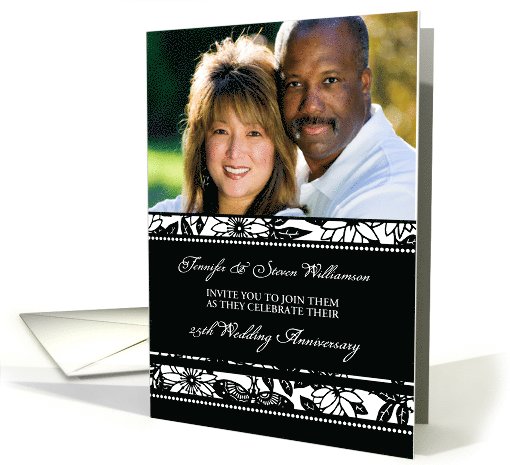 25th Wedding Anniversary Party Invitation Photo Card -... (726963)