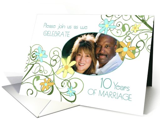 10th Wedding Anniversary Party Invitation Photo Card -... (726964)
