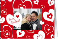 Happy Valentine’s Day for my Sweetheart Photo Card - Red Hearts card