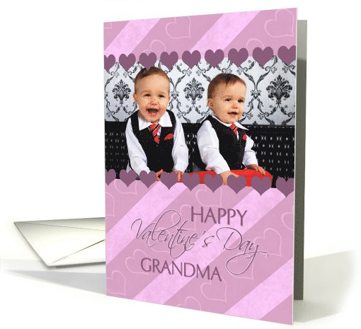 Happy Valentine's Day for Grandma Photo Card - Purple &... (731323)