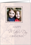 Happy Mother’s Day for Grandma Photo Card - Pink Floral card
