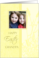 Happy Easter for Grandpa Photo Card - Pastel Yellow card