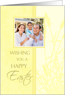 Happy Easter Photo Card - Pastel Yellow card