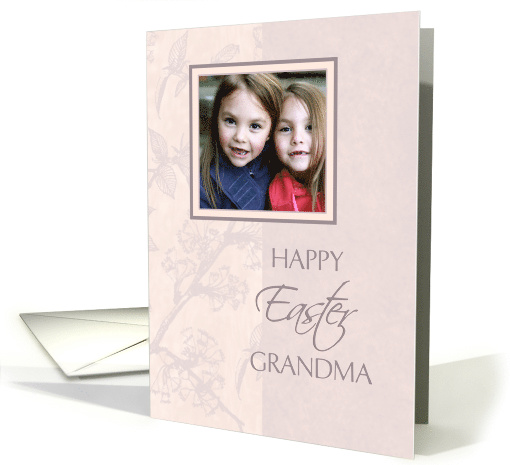 Happy Easter Grandma Photo Card - Pink Floral card (734670)