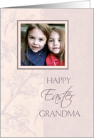 Happy Easter Grandma Photo Card - Pink Floral card