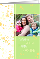 Happy Easter Photo Card - Spring Flowers card