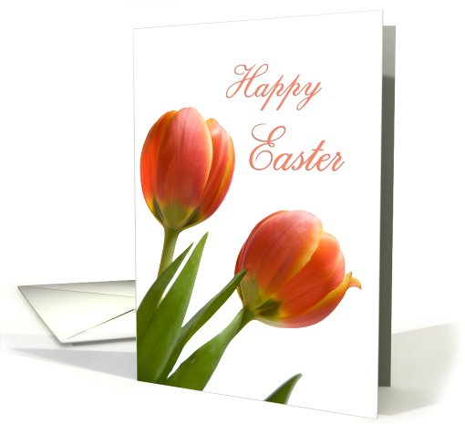 Business Happy Easter Card - Orange Tulips card (734940)