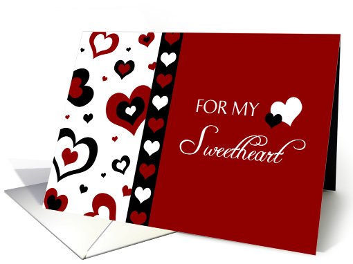 Happy Valentine's Day for Girlfriend - Red, Black and... (737154)
