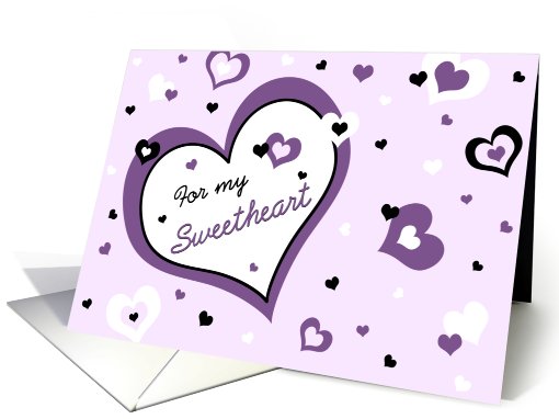 Happy Valentine's Day for Girlfriend - Purple, Black and... (737175)