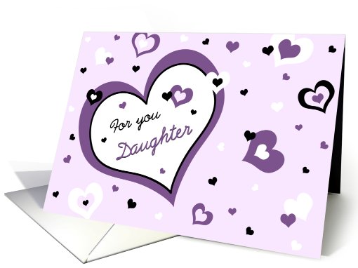 Happy Valentine's Day for Daughter - Purple, Black and... (737461)