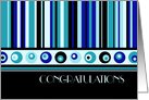 Business Employee Anniversary Congratulations - Blue Stripes card