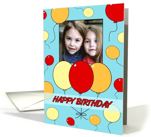 Happy Birthday Photo Card - Colorful Balloons card (737946)