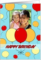 Happy Birthday Photo Card - Colorful Balloons card