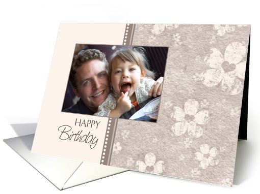 Happy Birthday Photo Card - Pink Floral card (738492)