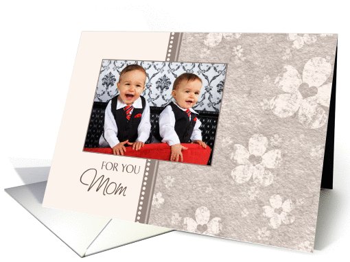 Happy Birthday Mom Photo Card - Pink Floral card (738495)