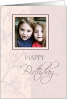 Happy Birthday Photo Card - Pink Floral card