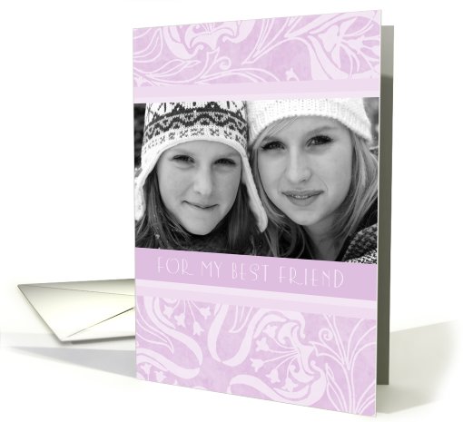 Happy Birthday Best Friend Photo Card - Lavender Floral card (738819)