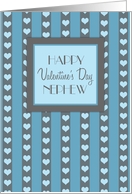 Happy Valentine’s Day for Nephew - Blue Hearts card