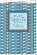 Happy Valentine’s Day for Godfather - Blue Hearts card