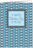 Happy Valentine’s Day for Uncle - Blue Hearts card