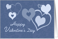 Happy Valentine’s Day for Co-worker - Blue Hearts card