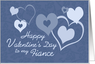 Happy Valentine’s Day for Fiance - Blue Hearts card