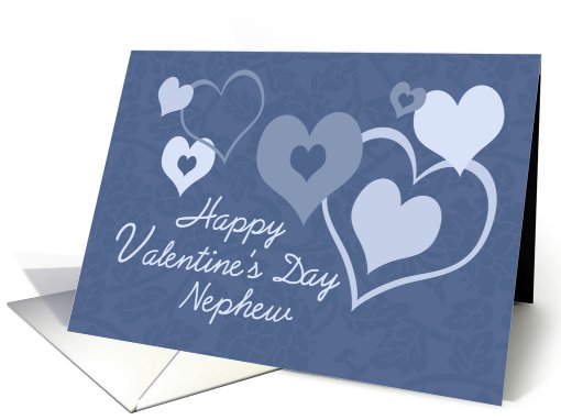 Happy Valentine's Day for Nephew - Blue Hearts card (751904)