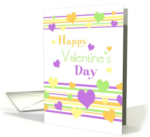 Happy Valentine's Day for Co-worker  - Colorful Hearts card (752412)