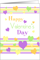 Happy Valentine’s Day for Babysitter - Colorful Hearts card