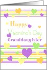 Happy Valentine’s Day for Granddaughter - Colorful Hearts card