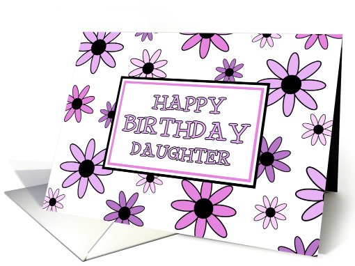 Happy Birthday Daughter - Purple Flowers card (753016)