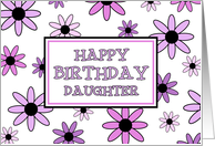 Happy Birthday Daughter - Purple Flowers card