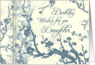 Happy Birthday Daughter - Blue Flowering Trees card